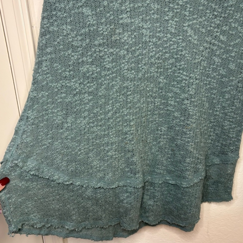 Free People We The Free Ocean Air Hacci Tunic Top size small oversized cotton - Picture 11 of 12
